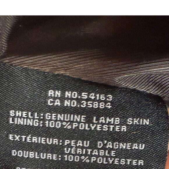 Cole Haan Lambskin Leather Moto Jacket Brown Gold Hardware Small - Picture 9 of 13